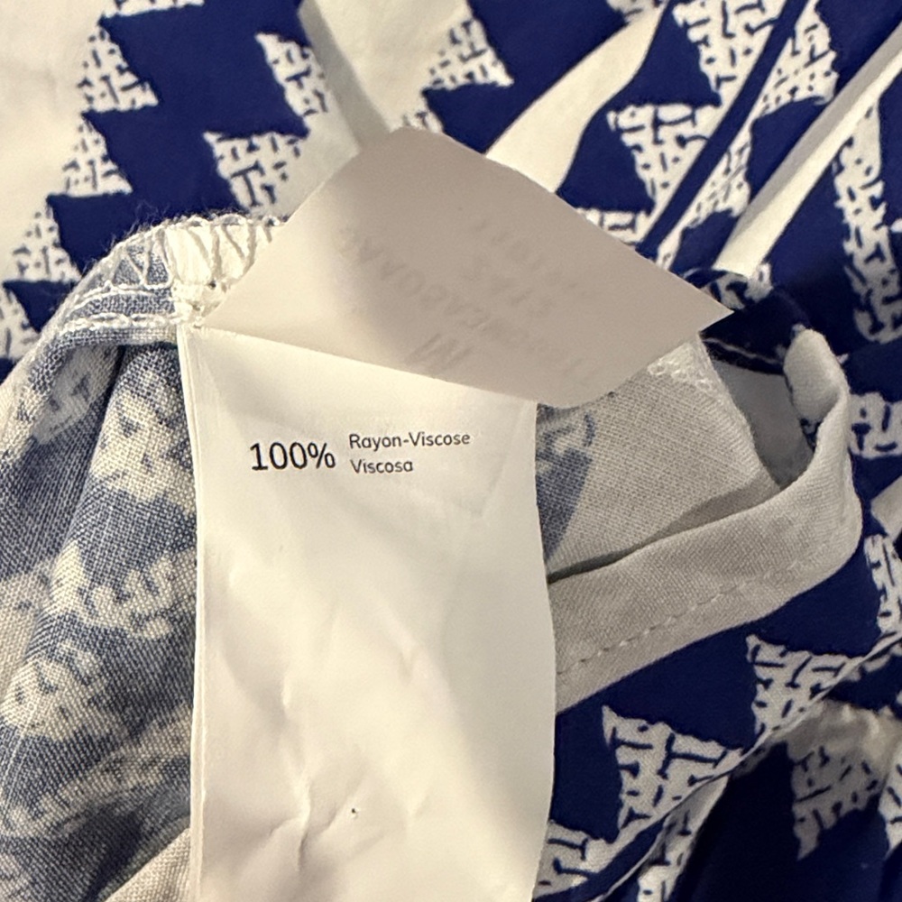 Cupshe Blue and White Geometric Midi Dress - Picture 8 of 8